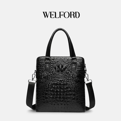 New Fashion Crocodile Pattern Handbag Casual Business Bag