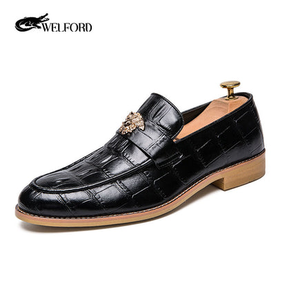 Men's retro business leather shoes loafers