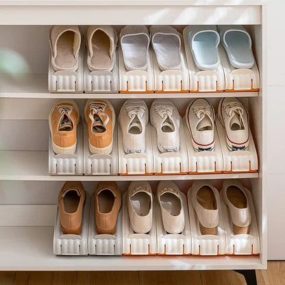 Multi-layer adjustable shoe rack folding double-layer shoe bracket