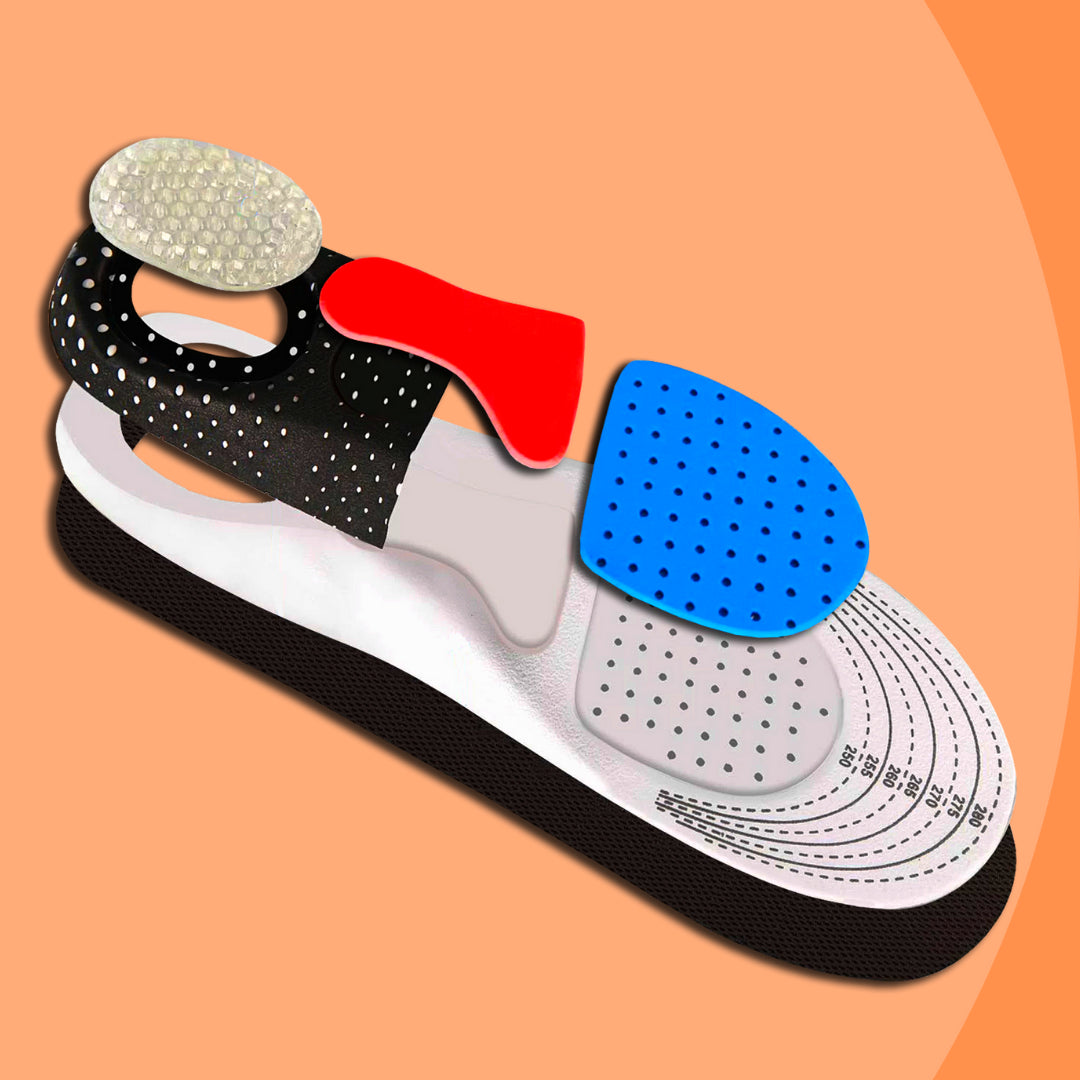 High elastic silicone increased sweat absorption, shock absorption and non-slip sports insoles
