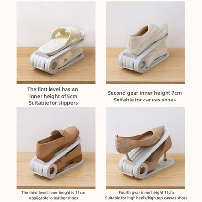 Multi-layer adjustable shoe rack folding double-layer shoe bracket