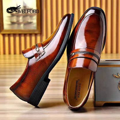 Italian soft leather handmade business loafers