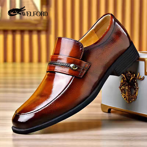 Italian soft leather handmade business loafers