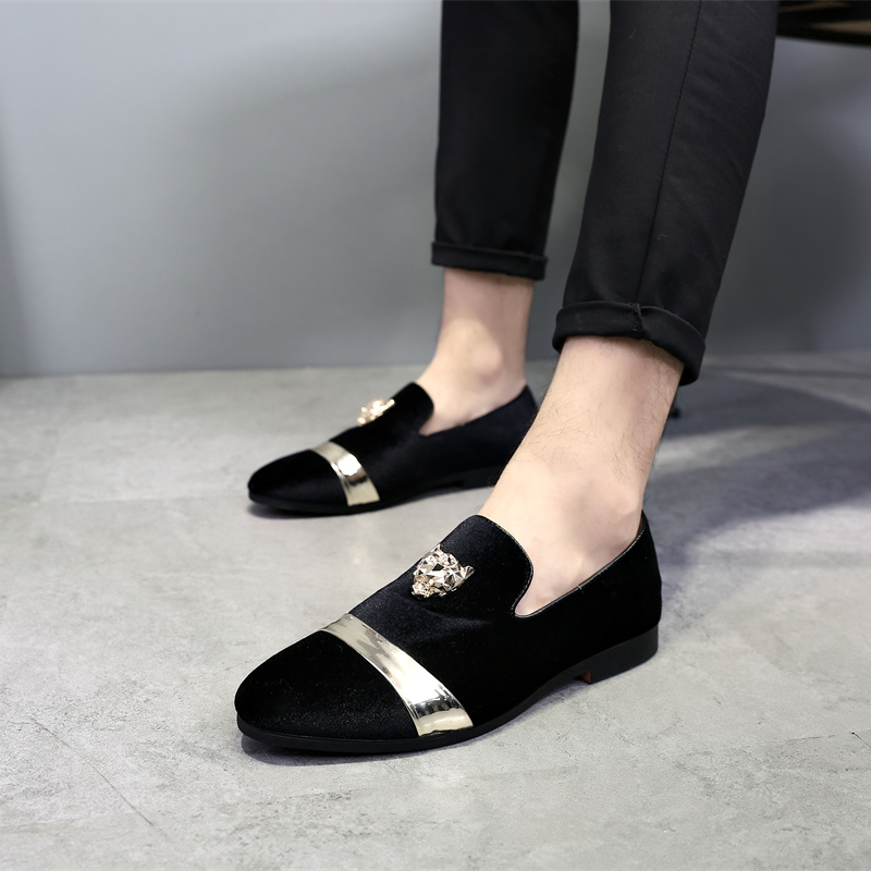 Men's Velvet Gold Tiger Fashion Breathable Loafers