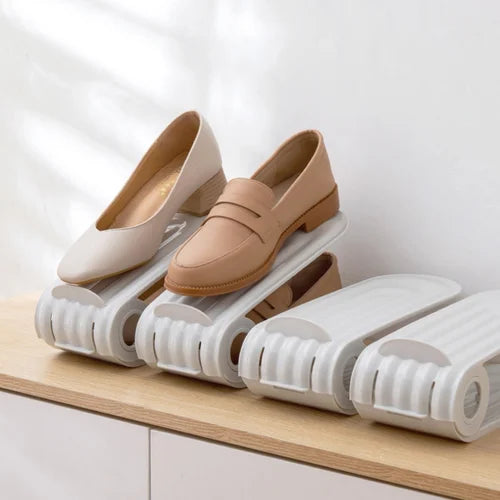 Multi-layer adjustable shoe rack folding double-layer shoe bracket