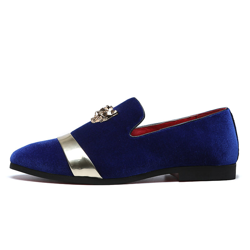 Men's Velvet Gold Tiger Fashion Breathable Loafers