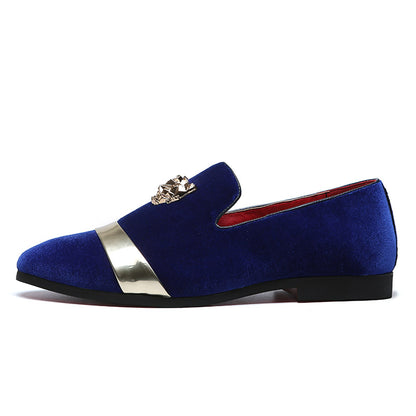 Men's Velvet Gold Tiger Fashion Breathable Loafers