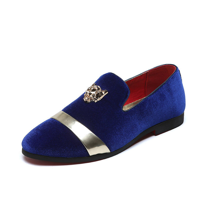 Men's Velvet Gold Tiger Fashion Breathable Loafers