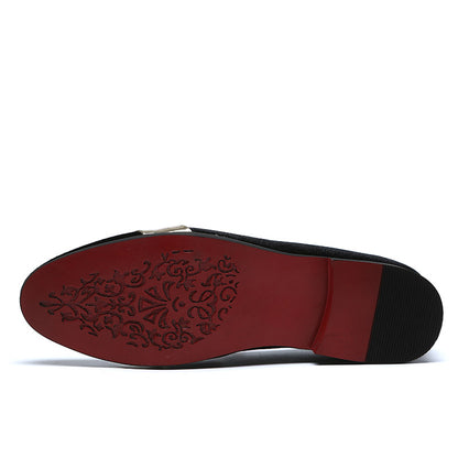Men's Velvet Gold Tiger Fashion Breathable Loafers