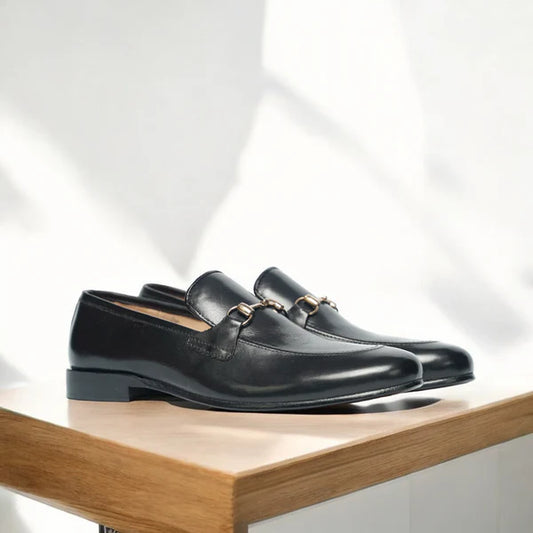 Black Premium Cow leather loafer