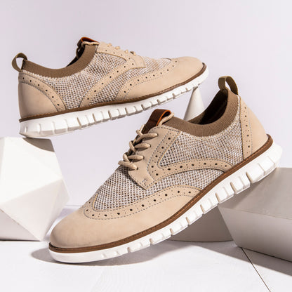 Men's Breathable Mesh Sneakers Gentlemanly Style Trendy Running Shoes