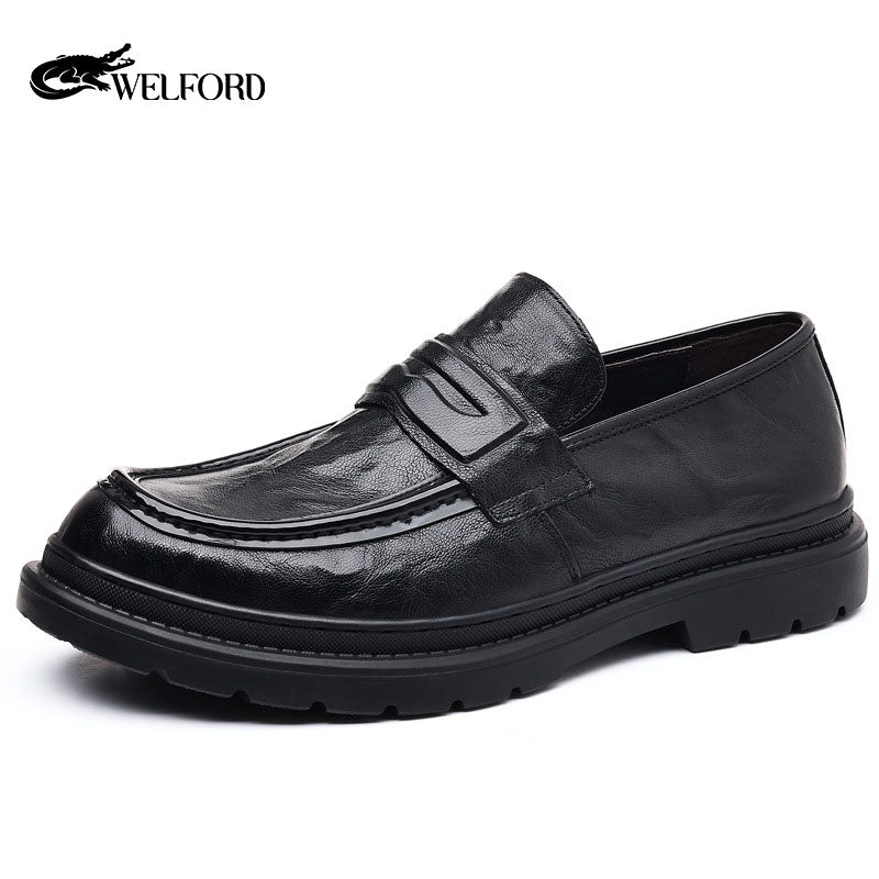 New Men's Genuine Leather Shoes Loafers