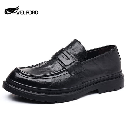New Men's Genuine Leather Shoes Loafers
