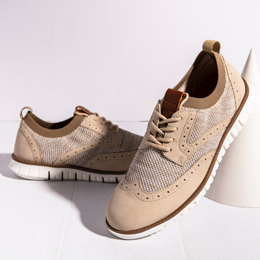 Men's Breathable Mesh Sneakers Gentlemanly Style Trendy Running Shoes
