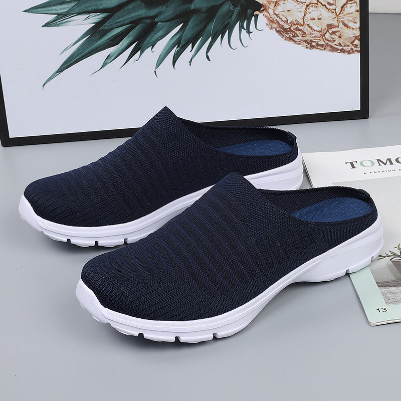 Men'S Breathable Comfortable Light Half Slippers