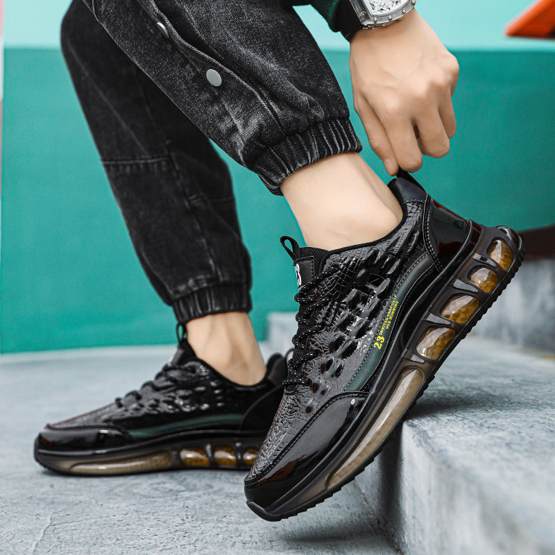 Men's shoes crocodile leather sneakers