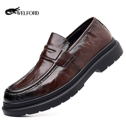 New Men's Genuine Leather Shoes Loafers
