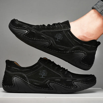 Hand Sewn Octopus Casual Leather Shoes