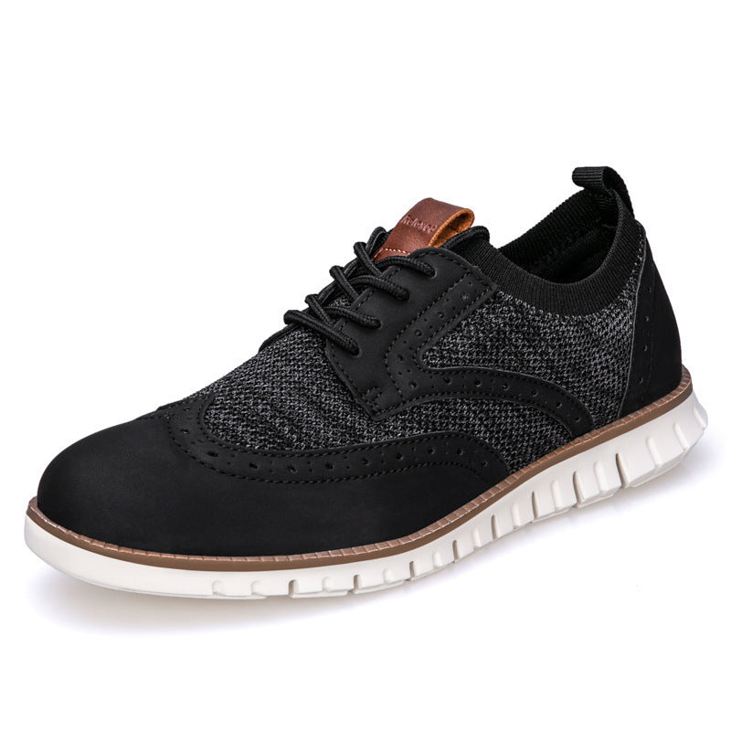 Men's Breathable Mesh Sneakers Gentlemanly Style Trendy Running Shoes