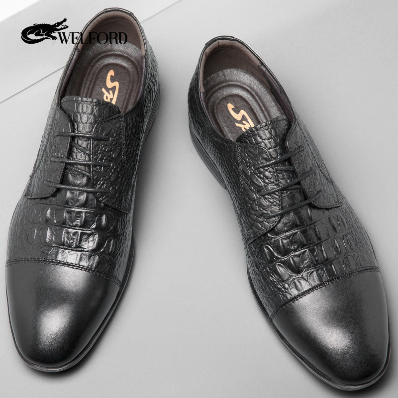 Men's business retro leather shoes