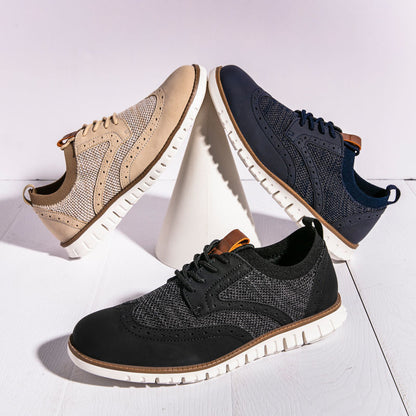 Men's Breathable Mesh Sneakers Gentlemanly Style Trendy Running Shoes