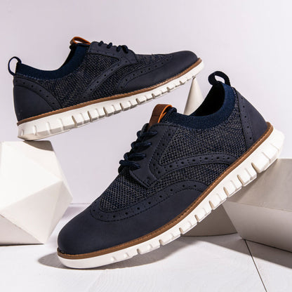Men's Breathable Mesh Sneakers Gentlemanly Style Trendy Running Shoes