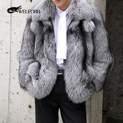 New men's mink coat