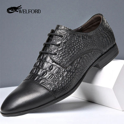 Men's business retro leather shoes
