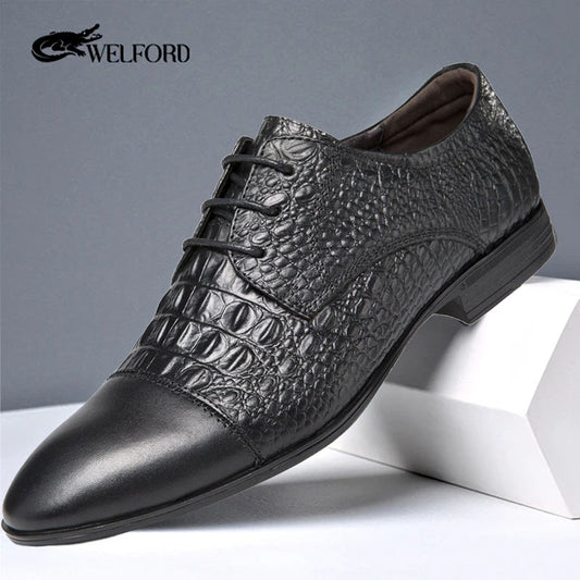 Men's business retro leather shoes