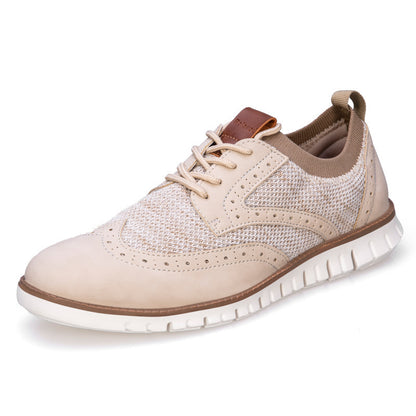 Men's Breathable Mesh Sneakers Gentlemanly Style Trendy Running Shoes