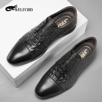 Men's business retro leather shoes