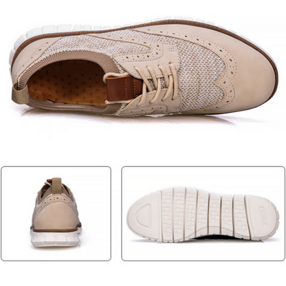 Men's Breathable Mesh Sneakers Gentlemanly Style Trendy Running Shoes