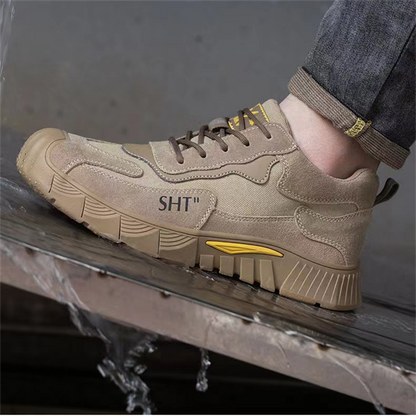 Lightweight  Low-heeled Steel Toe Labor Safety Work Shoes