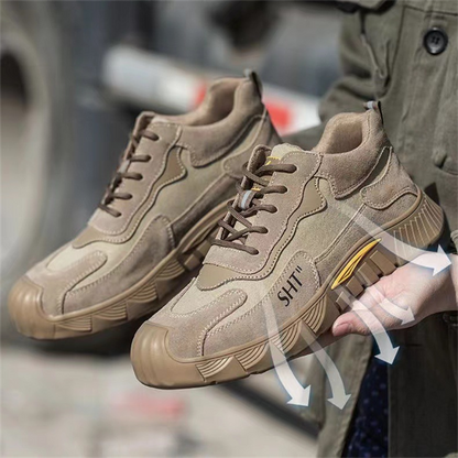 Lightweight  Low-heeled Steel Toe Labor Safety Work Shoes