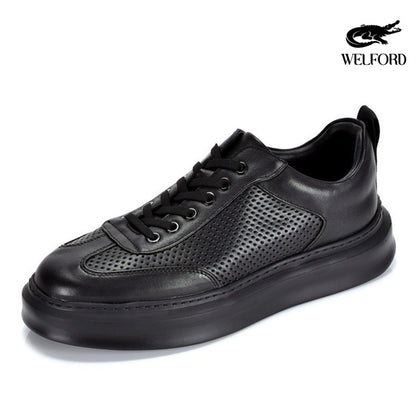 Italian Handmade Breathable Old Money Style Leather Sneakers